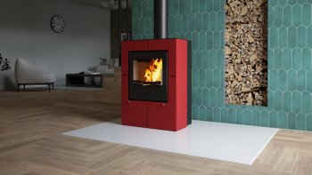 HS FLAMINGO krbová kamna EVENES - červená