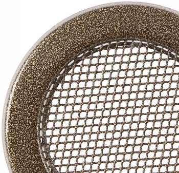 Krbová mřížka kulatá 125mm staré zlato