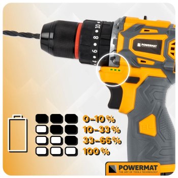 POWERMAT PM-WA-16.8V-1.5M Vrtací aku šroubovák 16,8V 1,5Ah