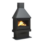 Krbová kamna BRONPI LISBOA s nástavbou, 11 kW, černá