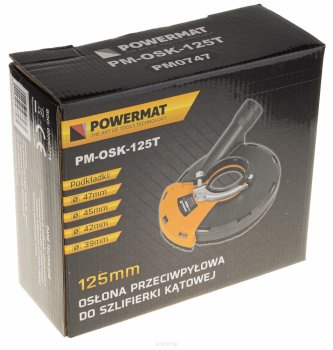 POWERMAT Protiprachový kryt na brusku 125 mm PM-OSK-125T