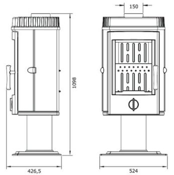 INVICTA krbová kamna MAIRY antracit 6145-44