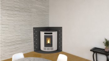 Peletová kamna Bronpi NINA, 8 kW, slonovina