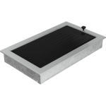 Krbová mřížka 22x37 BASIC broušený nerez s žaluzií