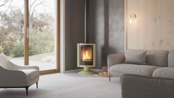 HS FLAMINGO krbová kamna MASTERFLAMME Piccolo II - olivová