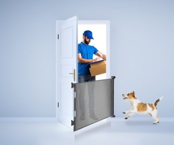 RUHHY 19381 Bezpečnostní zábrana na dveře 160 x 85 cm