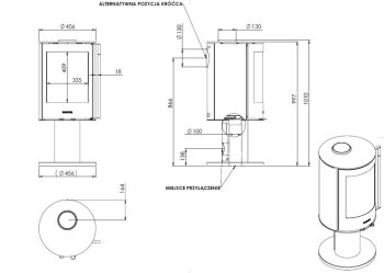 Krbová kamna NORDflam MALMO, 5 kW, černá