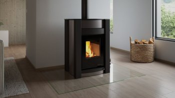 HS FLAMINGO krbová kamna AQUAFLAM VARIO KALMAR 11 kW - šedá (bez výměníku)