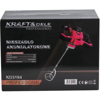 Kraft&Dele KD3194 AKU míchadlo stavebních směsí M14 140mm