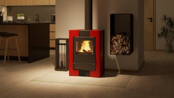 HS FLAMINGO krbová kamna ESPO II - červená