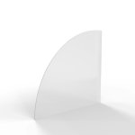 HS Flamingo sklo pod kamna - Výseč 1000x1000 mm / 6 mm