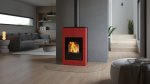 HS FLAMINGO krbová kamna AQUAFLAM VARIO SAPORO 11/5 kW - červená