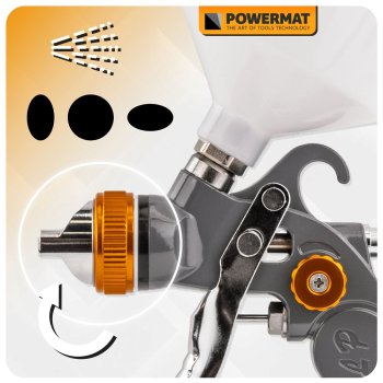 POWERMAT PM-PDM-170TZ Lakovací pistole 600ml + sada
