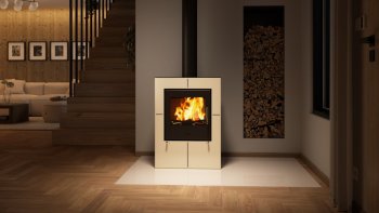 HS FLAMINGO krbová kamna EVENES - krémová