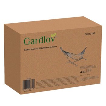 GARDLOV 10198 Zahradní houpací síť 200x150cm s rámem