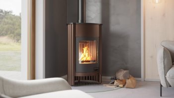 HS FLAMINGO krbová kamna MASTERFLAMME Grande I - hnědá - sametová