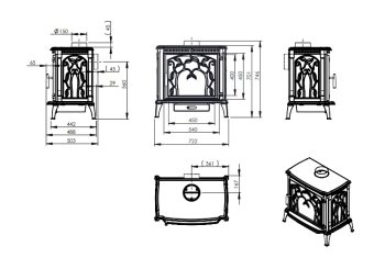 NORDFLAM krbová kamna ARICA - černá