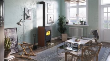 HS FLAMINGO krbová kamna ESPO III hnědá sametová