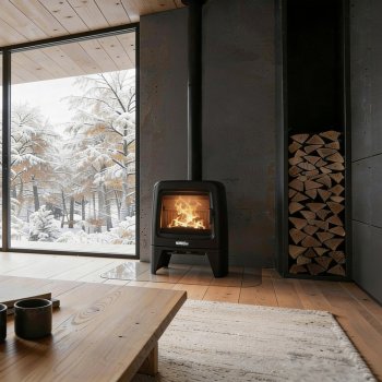 Krbová kamna NORDflam ROMA, 5,7 kW, černá