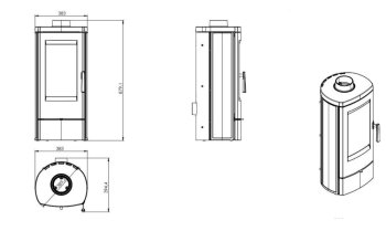 NORDFLAM krbová kamna SORA - černá