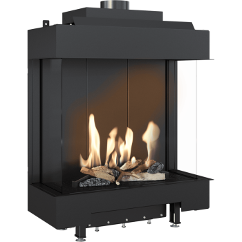 KRATKI Krbová plynová vložka LEO 76/62/G20 na zemní plyn, 3 skla