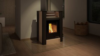 HS FLAMINGO krbová kamna AQUAFLAM VARIO LEND 11/7 kW - krémová - elektronická regulace