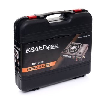 Přenosný plynový vařič KRAFT&DELE KD10499 + 28x kartuše, černá