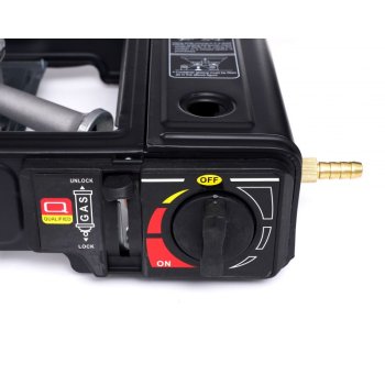 Přenosný plynový vařič KRAFT&DELE KD10499 + 28x kartuše, černá