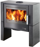 Kachlová kamna HAAS+SOHN DALE, 8 kW, černá metalická