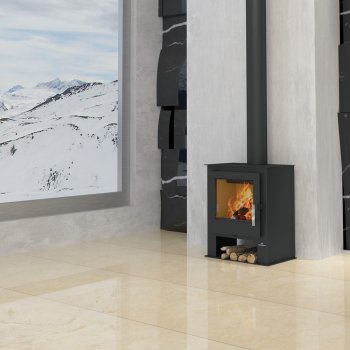 Krbová kamna BRONPI GIJÓN, 11 kW, černá