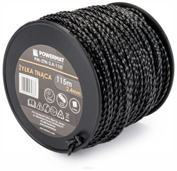 POWERMAT Žací struna do křovinořezu 2,4mm 115m kroucená PM-ZTN-2.4-115T