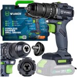 Aku bezuhlíková příklepová vrtačka Wuber W04523, 20 V