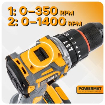 POWERMAT PM-WA-21V-2M Vrtací aku šroubovák 21V 2Ah