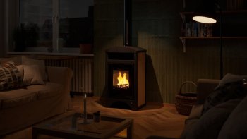 HS FLAMINGO krbová kamna AQUAFLAM VARIO BARMA 11/5 kW - Javor