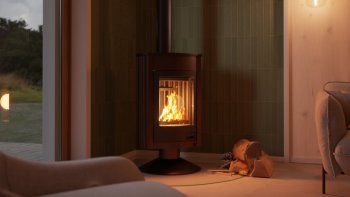 HS FLAMINGO krbová kamna MASTERFLAMME Medie II - hnědá - sametová