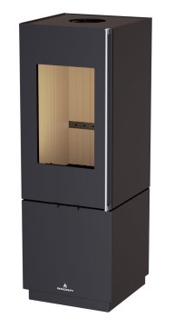 Krbová kamna BRONPI BOMBAY-F, 9 kW, černá