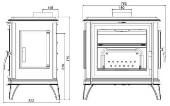 INVICTA krbová kamna SEDAN L antracit 9172-44