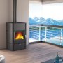 Krbová kamna BRONPI Hydronova Plus s výměníkem, 12,7 kW, Antracit