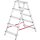 Higher dvoustranný žebřík hliníkový 2x5