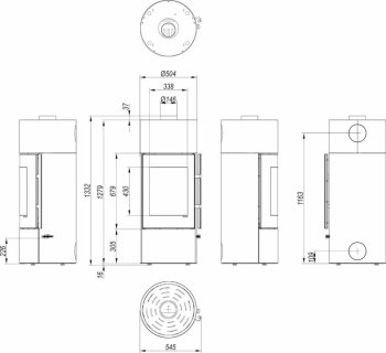 Krbová kamna DEFRO HOME ORION