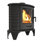 KRATKI krbová kamna KOZA K8 ASDP s automatickou regulací - černá