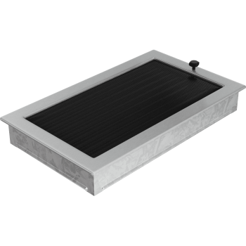 Krbová mřížka 22x37 BASIC broušený nerez s žaluzií