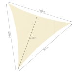 Stínová plachta GARDLOV 23146, 3x3x3 m, béžová