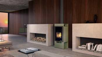 HS FLAMINGO krbová kamna DELUXE SINGA - olivová