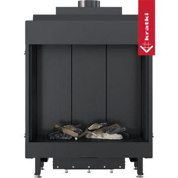 KRATKI Krbová plynová vložka LEO 76/62/G31/37MBAR na propan, pravé prosklení