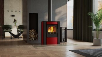 HS FLAMINGO krbová kamna AMOS - červená