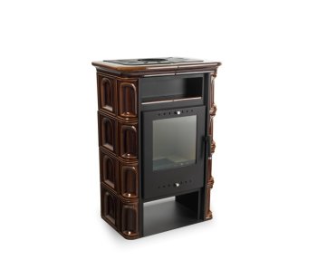 Kachlová kamna NORDflam CORIA, 6 kW, hnědá