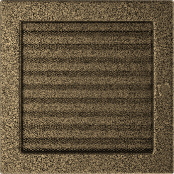 Krbová mřížka 22x22 BASIC staré zlato s žaluzií