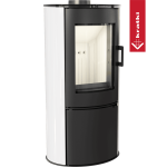 KRATKI krbová kamna KOZA AB s ocelovou horní deskou - červená kachle