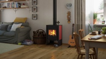 HS FLAMINGO krbová kamna KUALA - červená